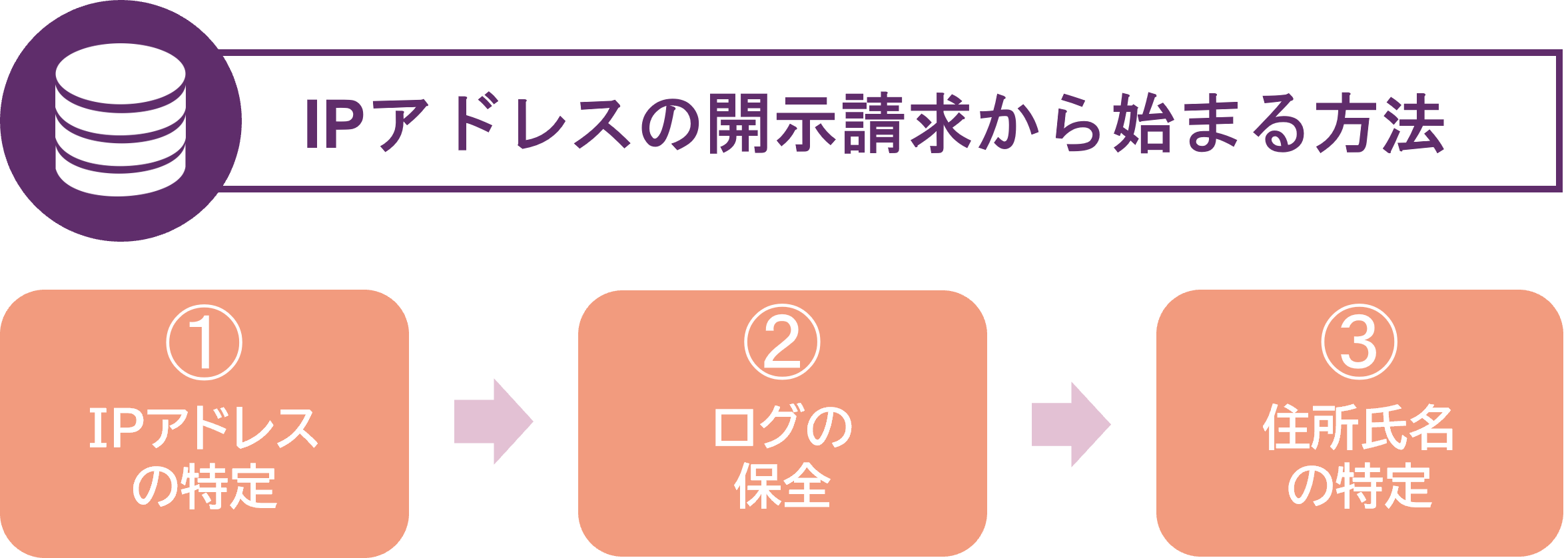 IPアドレスの開示請求から始まる方法